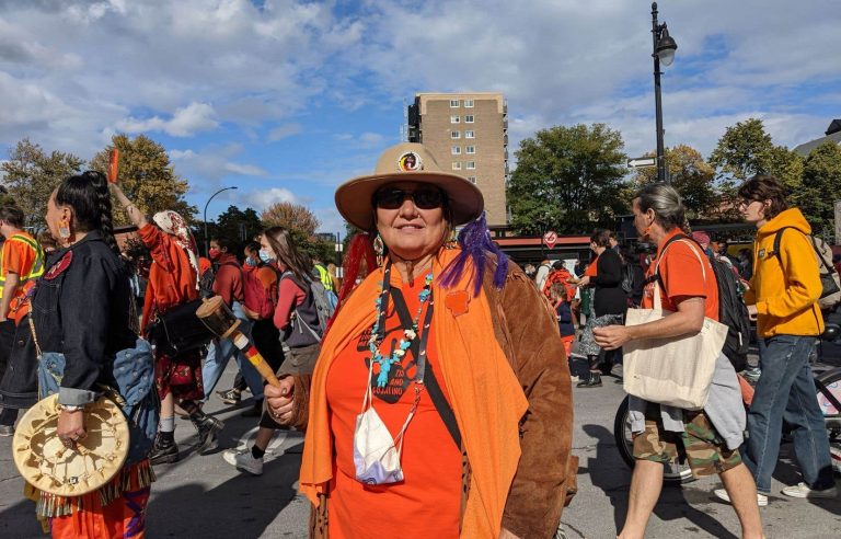 A march for the Day of Truth and Reconciliation in Montreal