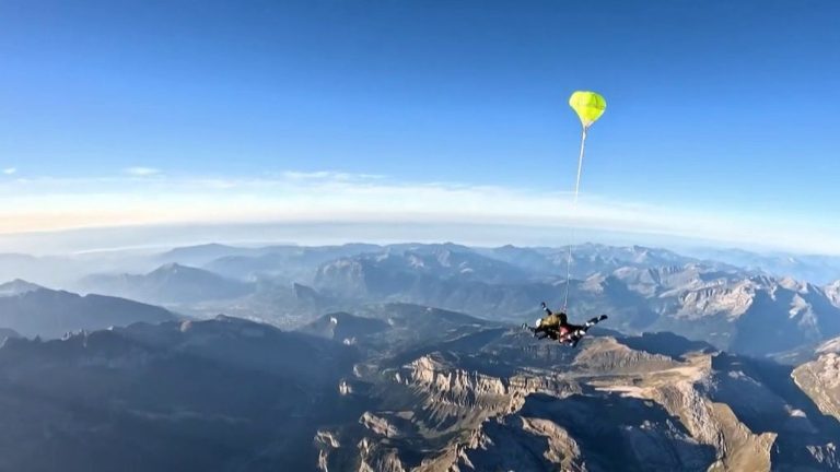 At 84, he skydives