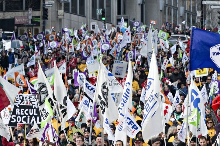 Common Front |  Thousands of public sector workers will march in Montreal on Saturday