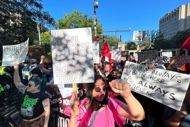 Gender Identity |  Two demonstrations oppose each other in downtown Montreal