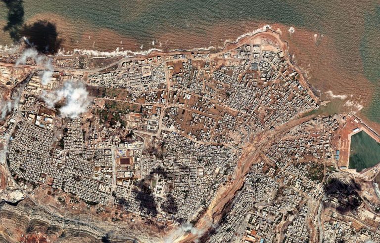 In pictures |  The flood disaster in Derna, Libya, seen from space