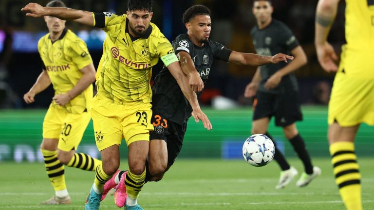 PSG dominates but Dortmund is well organized