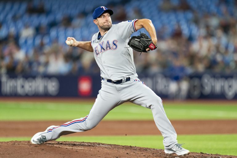 Shoulder strain |  Rangers pitcher Max Scherzer to miss remainder of season