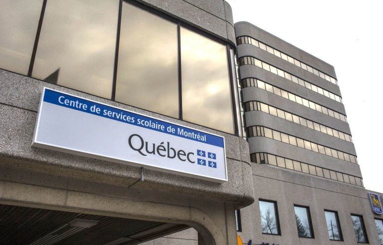 Students sent to a temporary school in Montreal