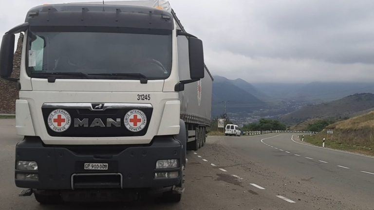 a first humanitarian aid convoy entered the region, to provide food to civilians