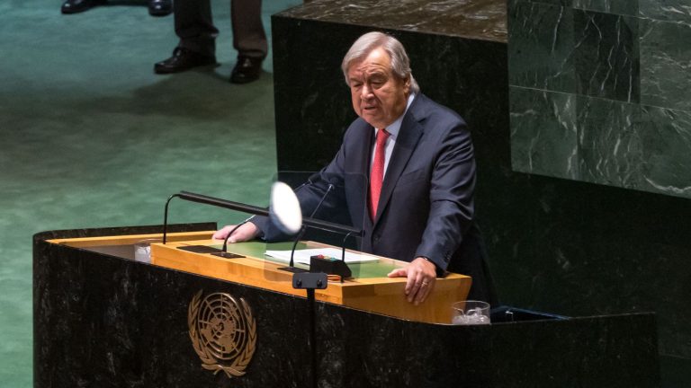 humanity has “opened the gates of hell”, warns the UN secretary general