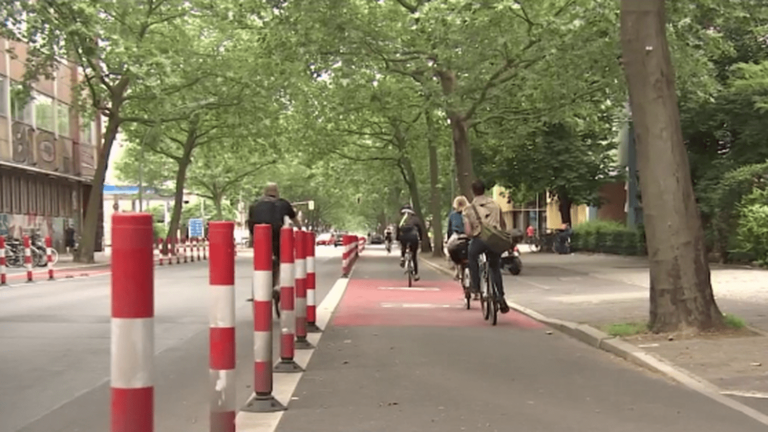 in Berlin, pro- and anti-cyclists are engaged in a fierce battle