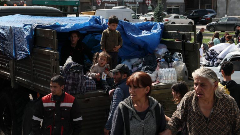 in Goris, the closest Armenian town, refugees survive in precarious conditions