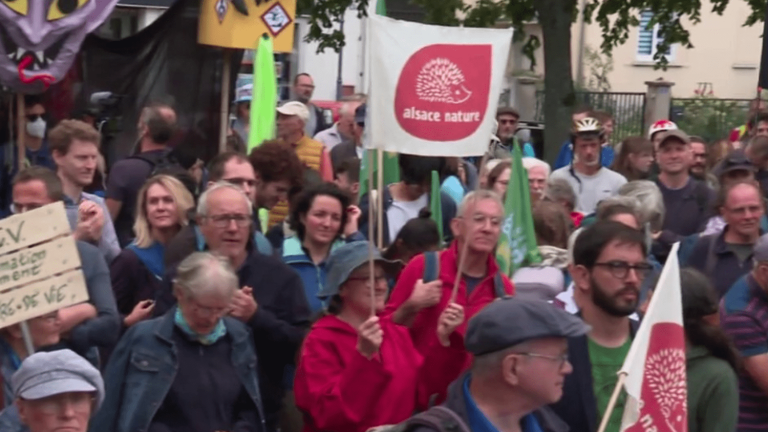 in Wittelsheim, demonstrators mobilize against a toxic waste site