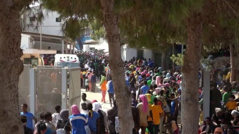 more than 7,000 refugees have arrived on the island of Lampedusa since the start of the week