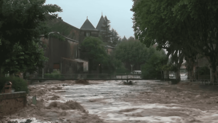 torrential rains fall on the Hérault