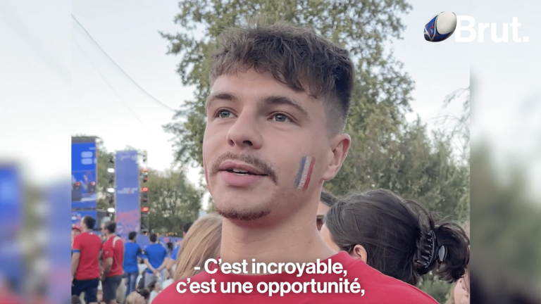 with French supporters in the largest fan zone in France