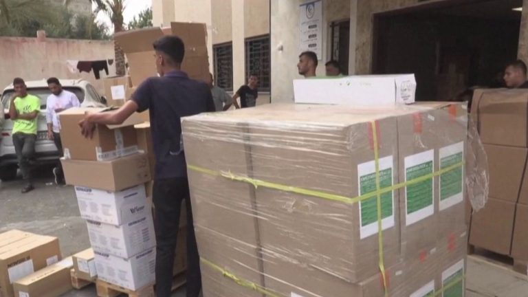 10 humanitarian trucks arrived in Gaza