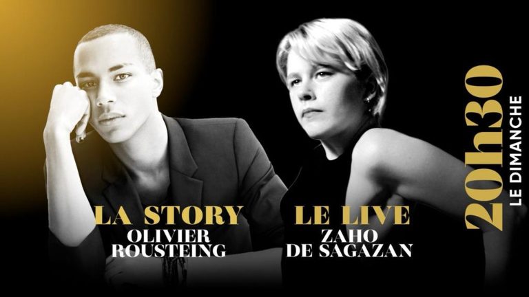 “8:30 p.m. on Sunday”.  With Olivier Rousteing and Zaho de Sagazan