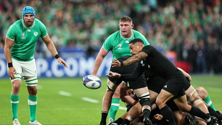 All Blacks lead in Rugby World Cup quarter-final