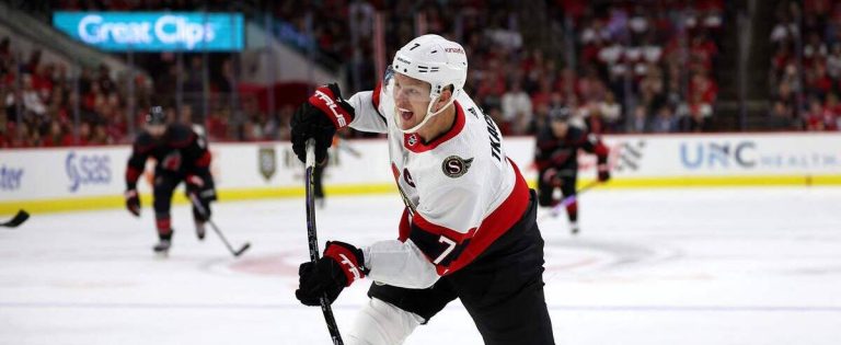 Brady Tkachuk sets an example for the Senators