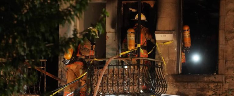 Four families on the street after a fire in Montreal