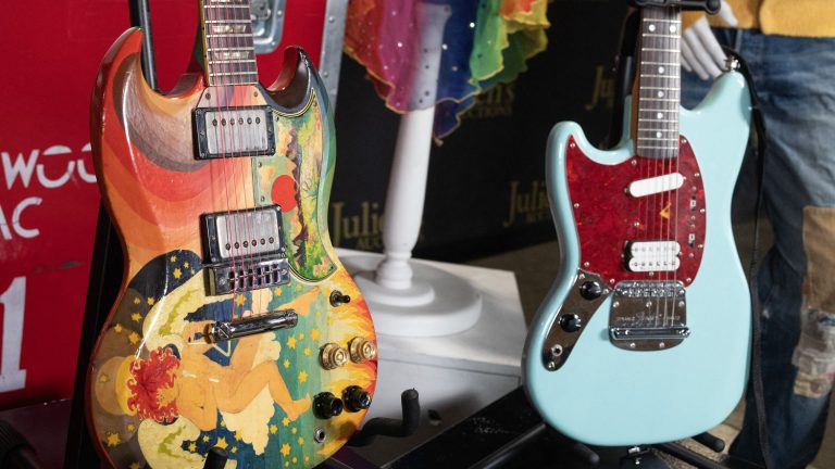 Guitars of Eric Clapton and Kurt Cobain put up for auction in the United States