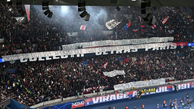 PSG Ultras pay “tribute to all the innocent victims” of the “Middle East”