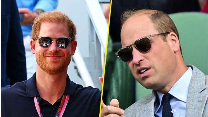 Princes William and Harry, always on the outs, adopt the same look