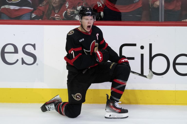 Tkachuk scores twice in win over Senators