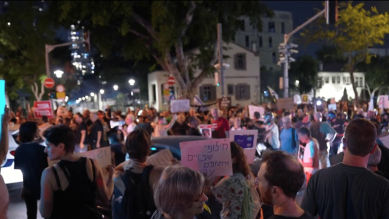 War between Hamas and Israel: rallies in Tel Aviv against the government of Benjamin Netanyahu