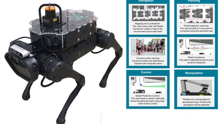 a Swiss university develops robot dogs to guide the blind