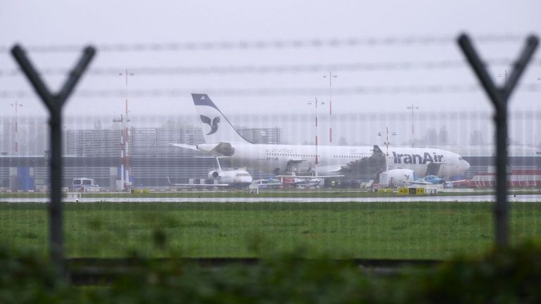 air traffic briefly suspended in Hamburg after a “threat of attack targeting an Iranian plane”