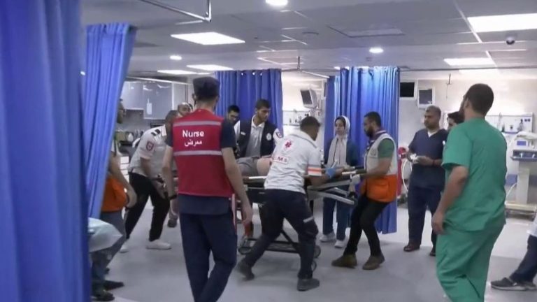 at the heart of a hospital on the verge of collapse in Gaza