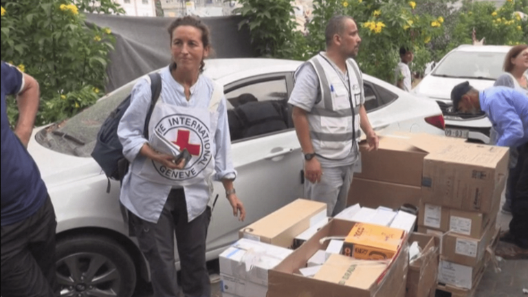 humanitarian aid arrives in dribs and drabs