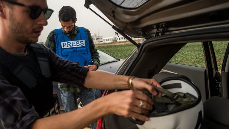 in Gaza, Palestinian journalists risk their lives under Israeli bombardments