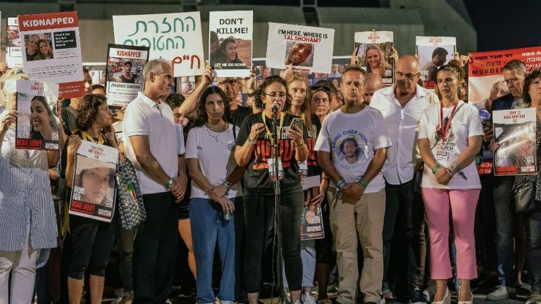 in Israel, relatives of the missing express their anger against the government