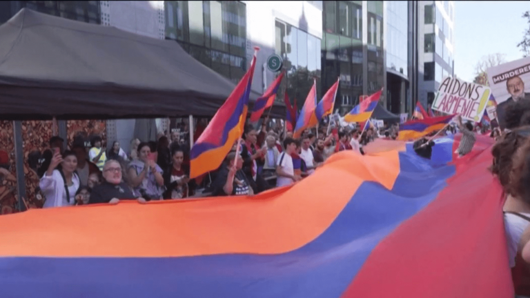 the Armenian diaspora mobilized in Belgium and France