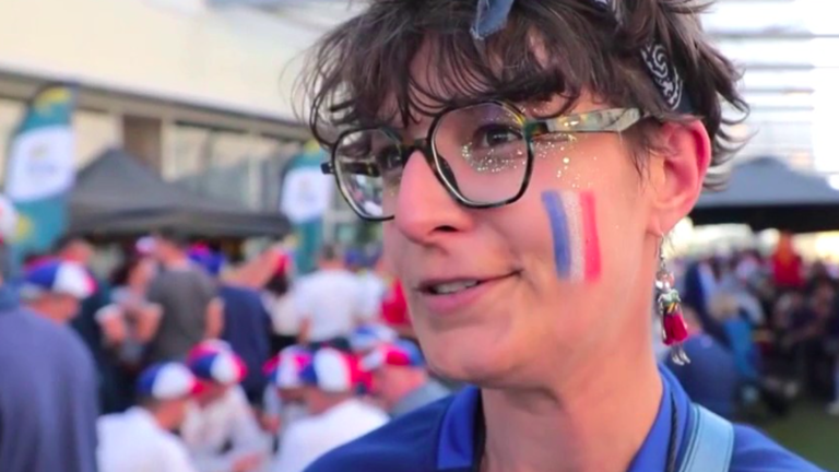 the supporters fully behind the Blues for France-Italy