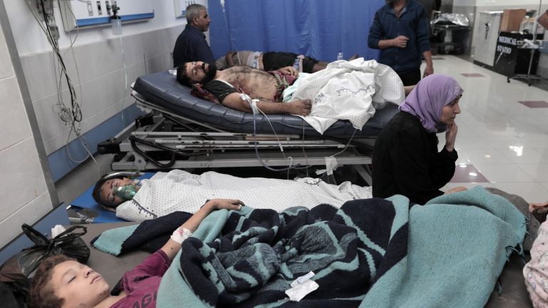 these patients in a Gaza hospital who cannot flee the Israeli offensive