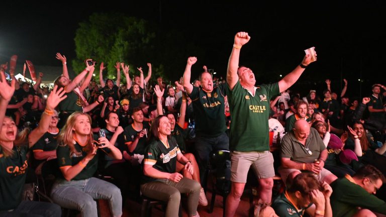 we followed the final of the Rugby World Cup with the South Africans