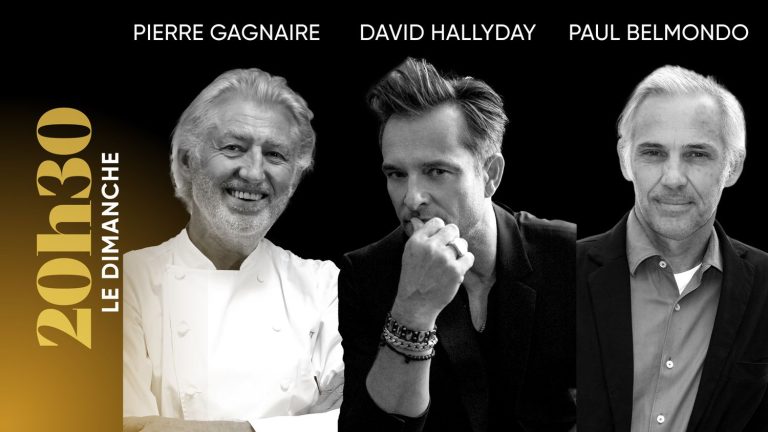 “8:30 p.m. on Sunday”.  With David Hallyday, Paul Belmondo, Pierre Gagnaire and Starmania