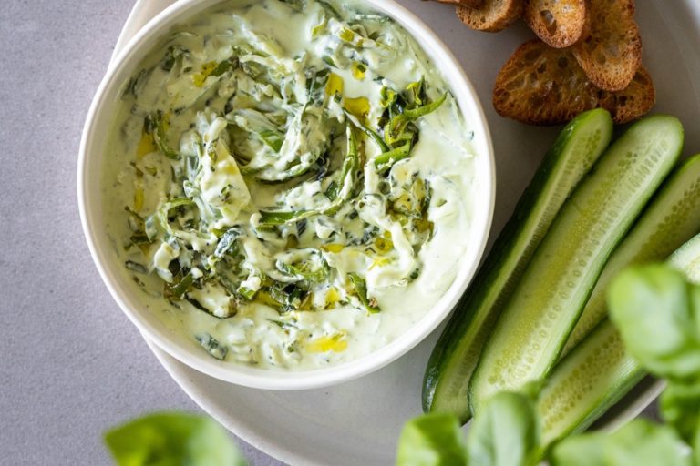 Economy fridge emptying |  Delicious green leek dip