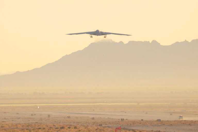 First test flight for an American stealth bomber