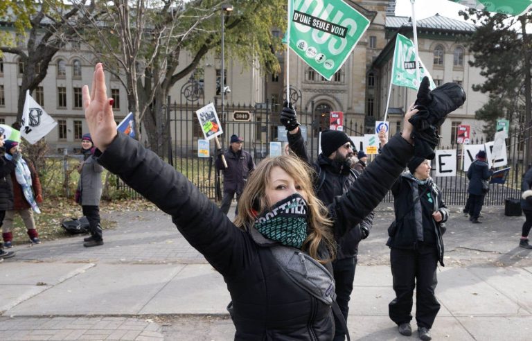 More than half a million public sector union members take to the streets