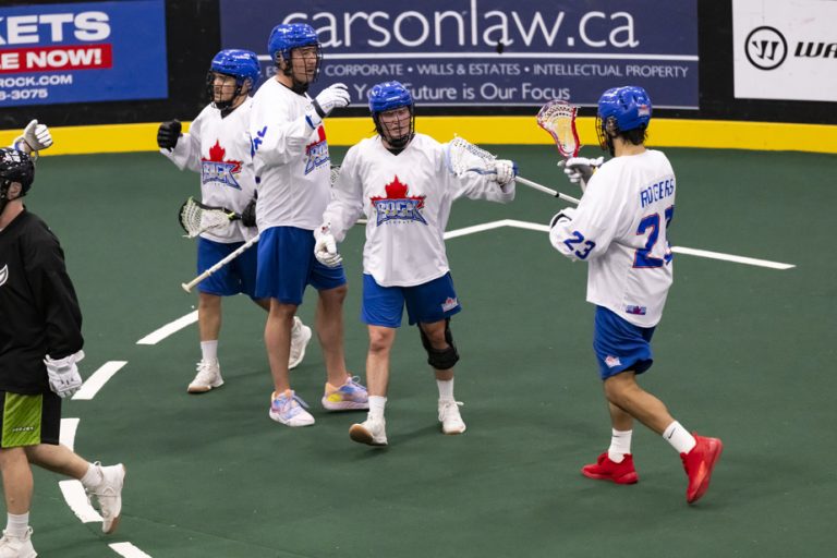 NLL |  A lacrosse match at Place Bell in February 2024