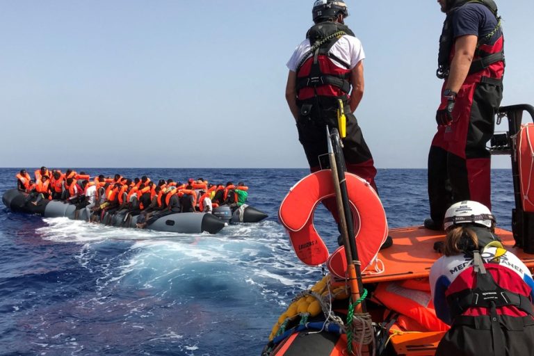 Ocean Viking ambulance ship rescues 75 migrants in Mediterranean