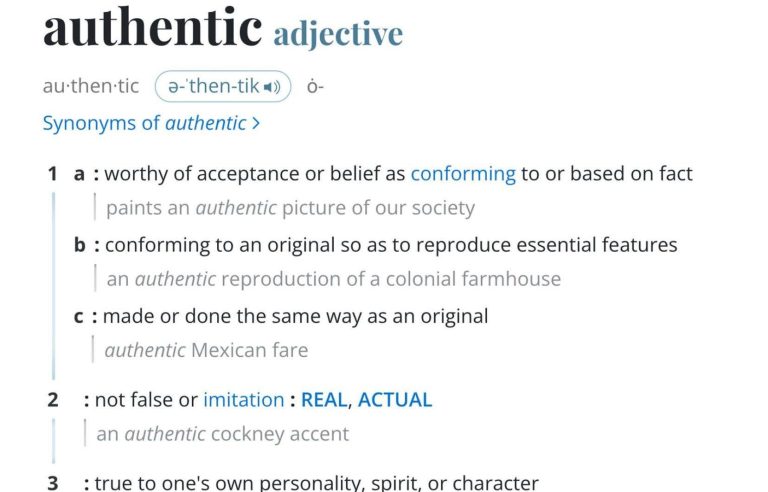 The 2023 word of the year is “authentic,” according to Merriam-Webster