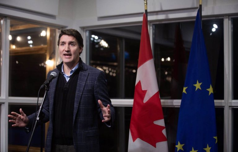 Trudeau defends his carbon pricing at the opening of the Canada-EU summit