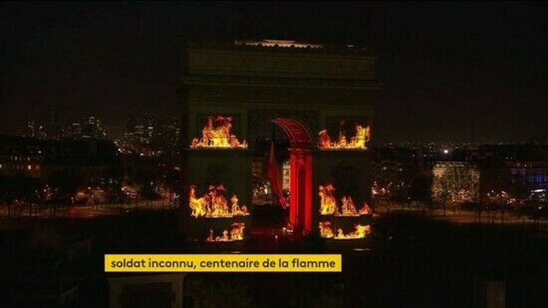 VIDEO.  A unique projection of “sound and light” on the Arc de Triomphe was organized on the occasion of the November 11 commemorations