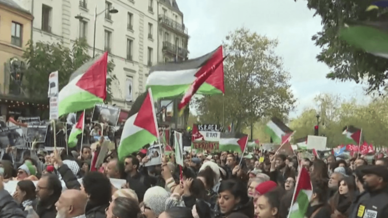 a weekend of demonstrations in support of Palestine