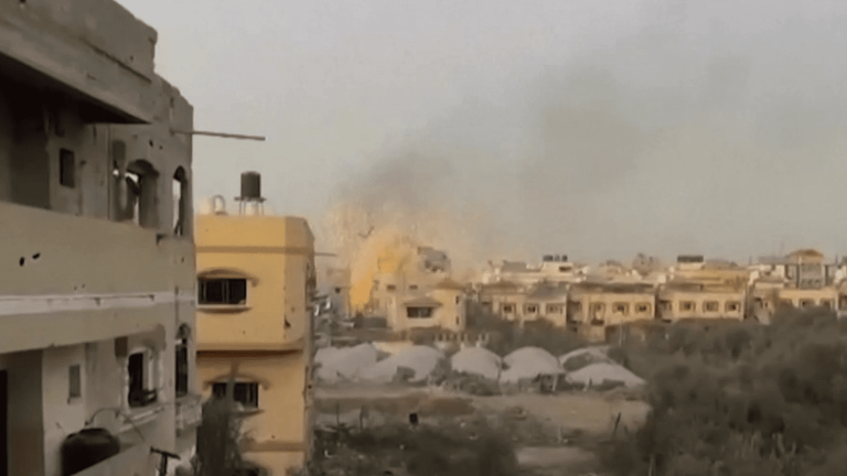 an ambulance targeted by an Israeli strike in Gaza