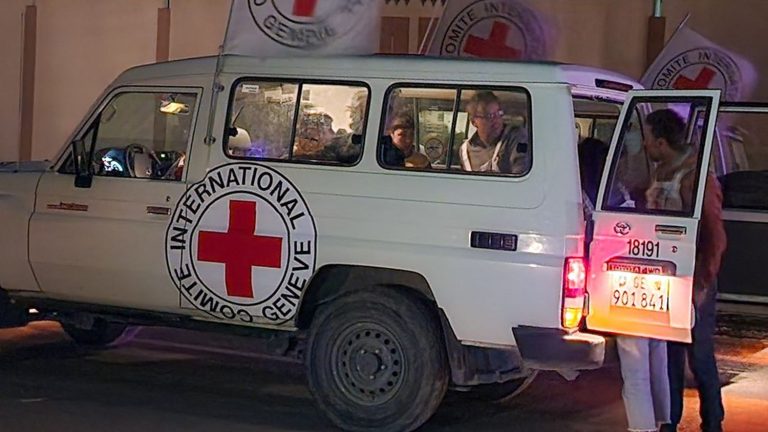 eleven hostages, including three French minors, were released Monday evening