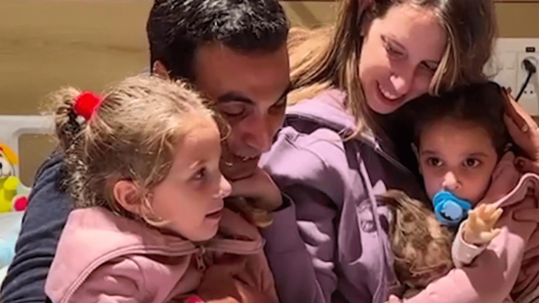 former Israeli hostages reunited with their loved ones