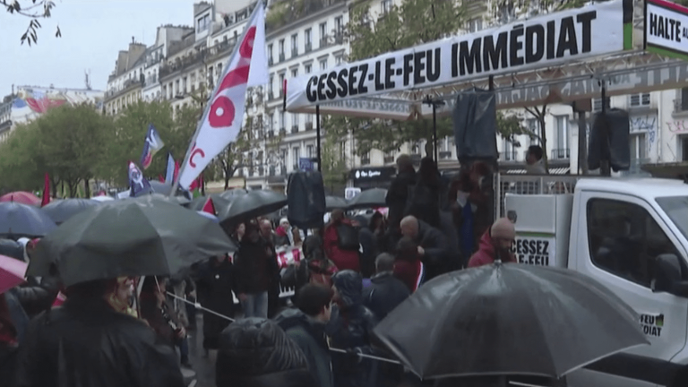 in France, demonstrations of support for the Palestinians